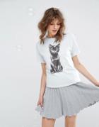 Paul & Joe Sister T-shirt With Cat Motif - Sky Blue 32