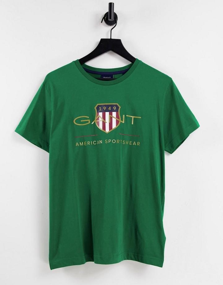 Gant Archive Shield Logo T-shirt In Lavish Green