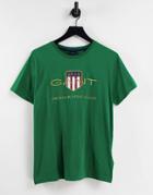 Gant Archive Shield Logo T-shirt In Lavish Green