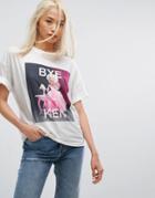 Missguided Barbie 'bye Ken' T-shirt - White