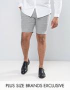 Heart & Dagger Plus Smart Shorts In Summer Dogstooth - Gray