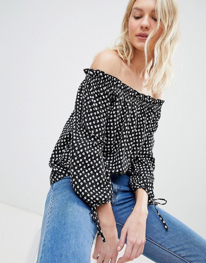 Vero Moda Gathered Sleeve Top-multi