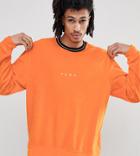 Puma Velvet Crew Neck Sweatshirt In Orange Exclusive To Asos - Orange