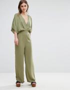 Oeurve Kimono Sleeve Jumpsuit - Green