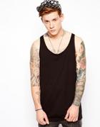 Asos Tank With Relaxed Skater Fit - Black