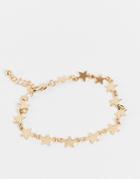 Asos Design Bracelet In Star Design In Gold Tone