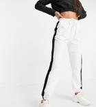 Parisian Tall Coordinating Sweatpants With Stripe In White