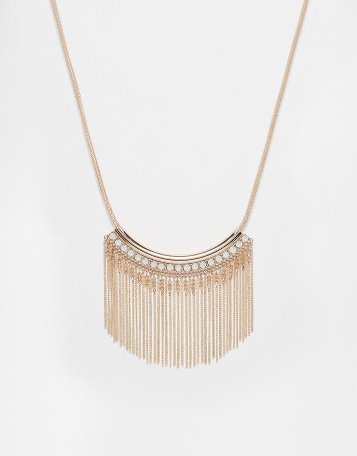 Lipsy Chain Tassle Collar Necklace