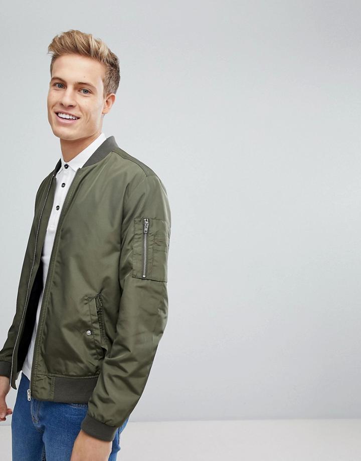Jack & Jones Core Bomber Jacket - Green