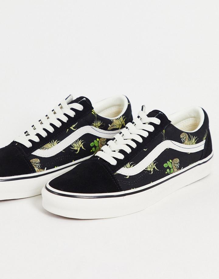 Vans Old Skool Sneakers With Desert Print In Black