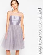 Chi Chi London Petite Sparkle Tulle Prom Dress - Lilac