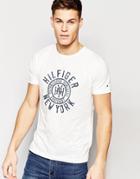 Tommy Hilfiger T-shirt With Hilfiger New York Print White - White
