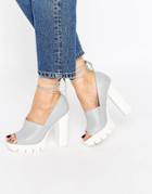 Asos Onside Heeled Sandals - Gray