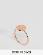 Lavish Alice Rose Gold Plated Scratched Ring - Rose Gold