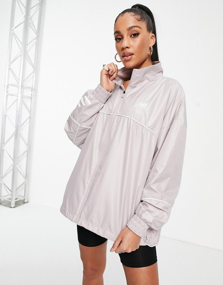 New Balance Windbreaker Jacket In Lilac-purple