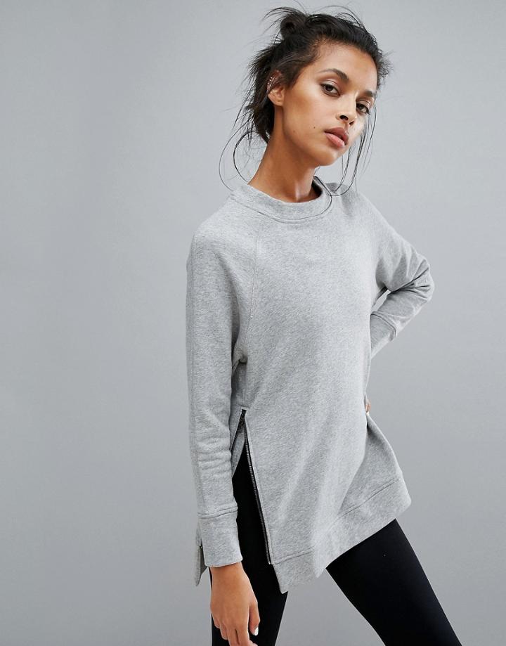 Varley Double Zip Oversized Sweatshirt - Gray