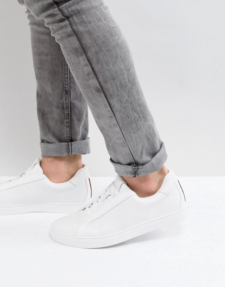 Luke 1977 Robshaw Concealed Eyelet Sneakers In White - White