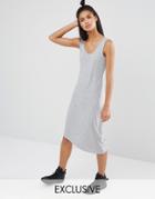 Nocozo Gray Jersey Dress - Gray