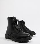 Truffle Collection Wide Fit Lace Up Ankle Boots