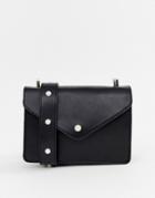 Pieces Dolla Cross Body Bag With Pearl Strap - Black