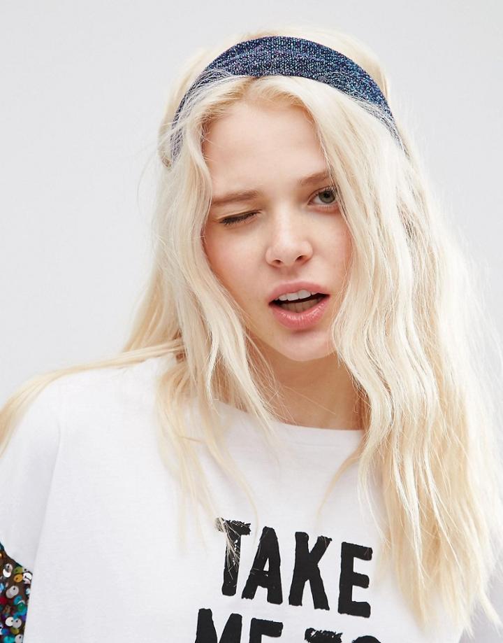 Asos Confetti Shimmer Turban Headband - Multi