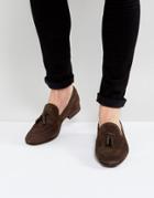 Hudson London Pierre Suede Loafers In Brown - Brown