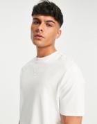 River Island Studio Crew Neck T-shirt In White