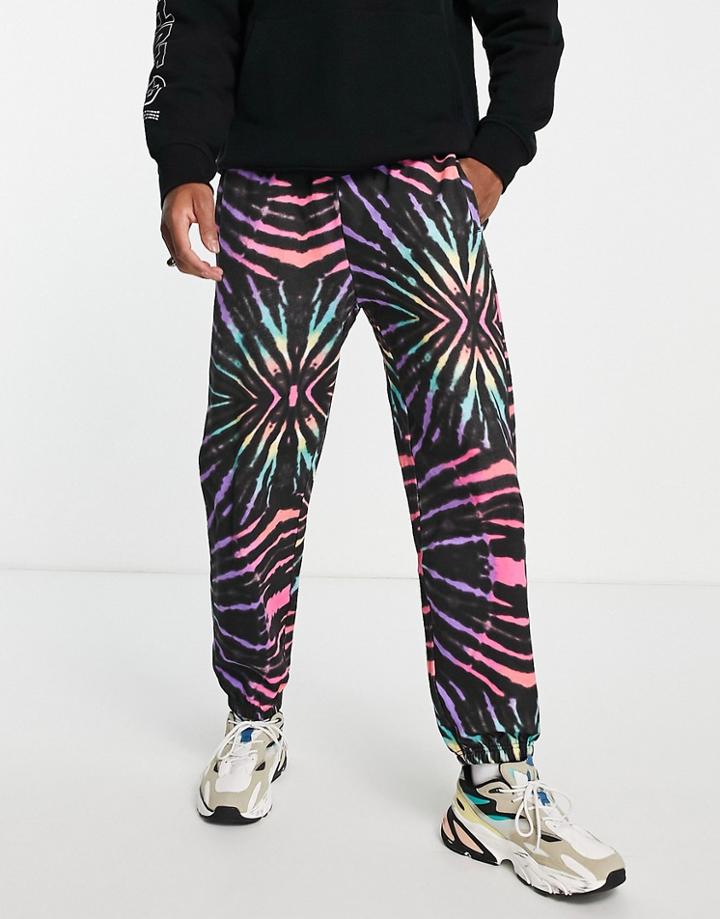Wesc Sweatpants With Rainbow Tiedye-multi