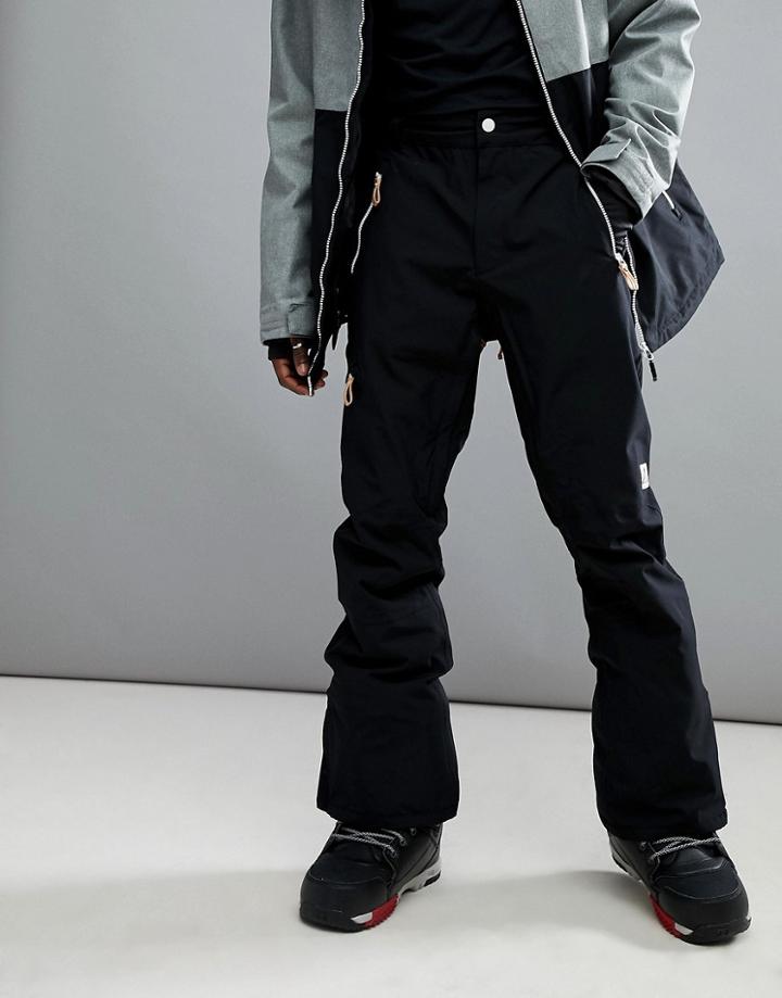 Wear Color Sharp Slim Snow Pants In Black - Black