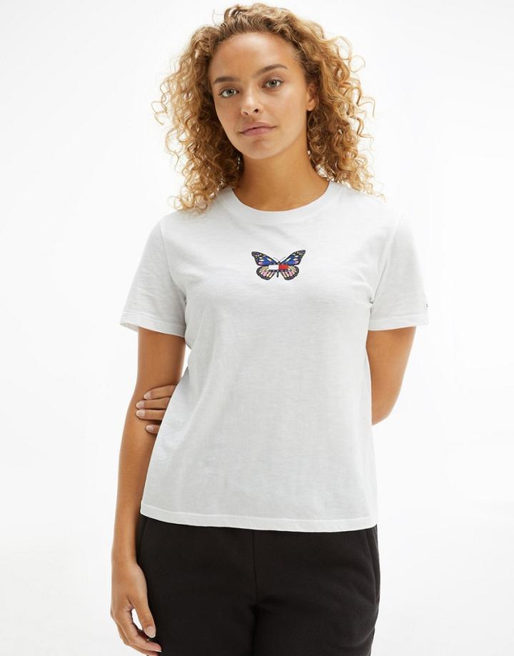Tommy Jeans Butterfly T-shirt In White