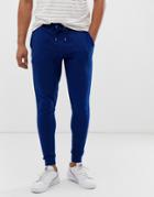 Asos Design Super Skinny Sweatpants In Bright Navy