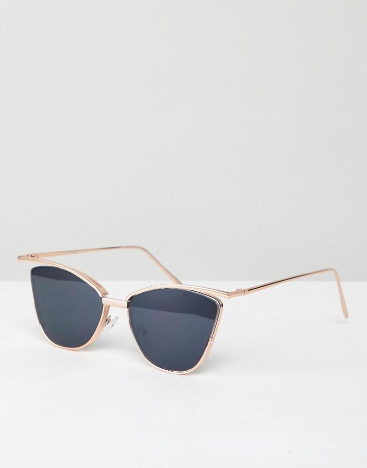 Jeepers Peepers Square Sunglasses In Gold - Silver