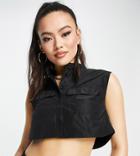 Asyou Utility Crop Top In Black