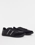 Original Penguin Minimal Lace Up Sneakers In Black