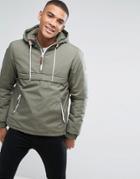 Solid Overhead Lightweight Padded Jacket - Green