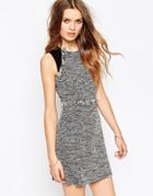 Asos Cut And Sew Dress With Frayed Trims