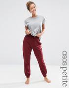 Asos Petite Lightweight Joggers With Contrast Tie - Red