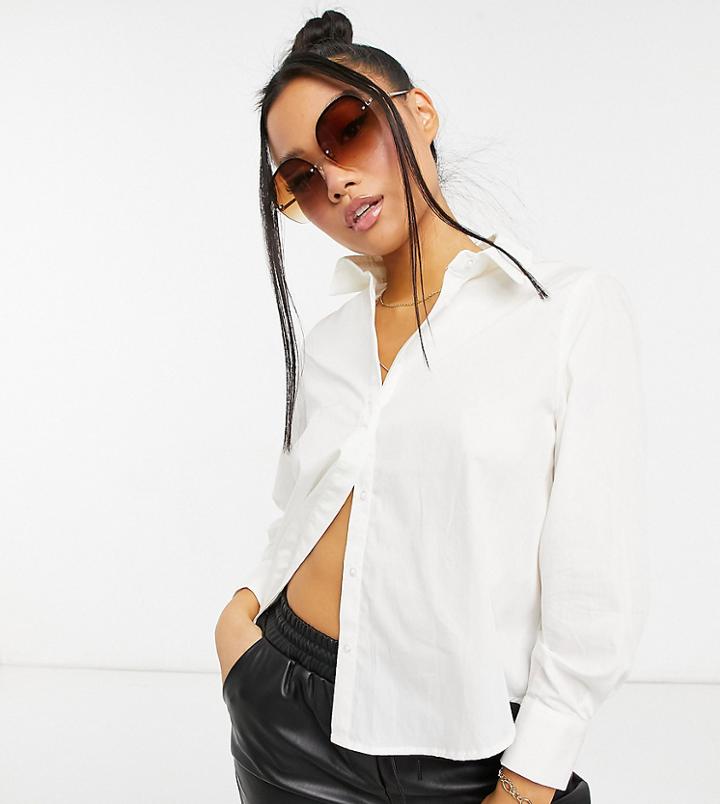 Y.a.s. Petite Classic Poplin Shirt In White