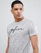 Good For Nothing Muscle Speckle Logo T-shirt In White - White