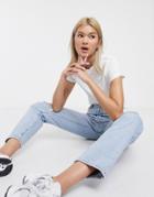 Weekday Forever Organic Cotton Cropped Classic T-shirt In White
