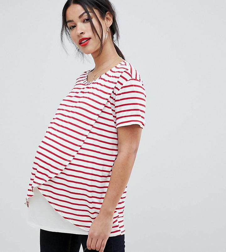 & You Wrap Front Top In Stripe - Multi
