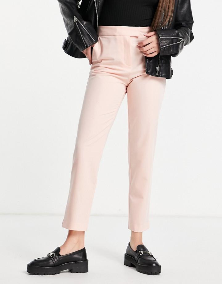 Topshop Cigarette Pant In Blush-pink