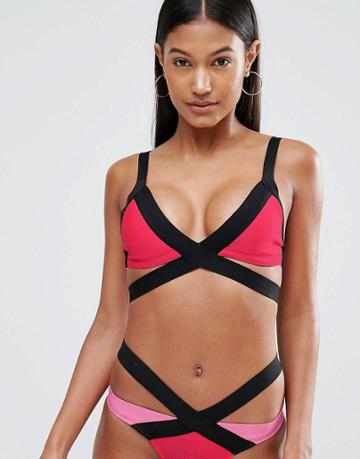 Luxe Lane Bandage Strappy Bikini Top - Multi