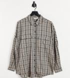 Noisy May Exclusive Oversized Coordinating Shirt In Gray Check-multi