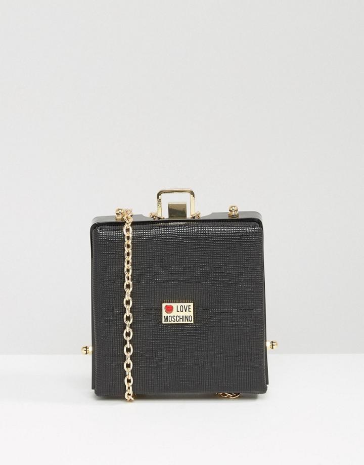 Love Moschino Structured Cross Body Bag - Black