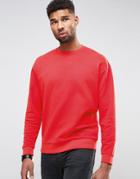 Asos Oversized Sweatshirt In Red - Red