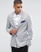 Selected Homme Blazer In Gray - Light Gray Melange