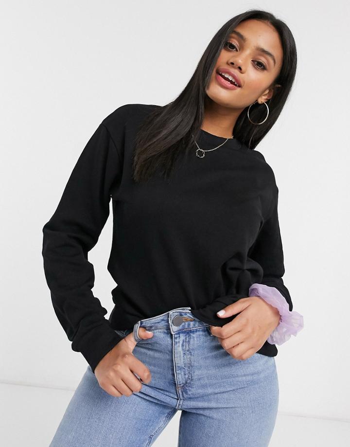 Asos Design Ultimate Organic Cotton Sweatshirt In Black