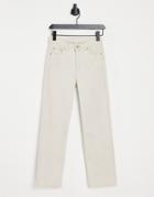 Dr Denim Aiko High Rise Cropped Jean In Ecru-white