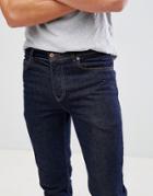 Mennace Blue Plain Rise Slim Wallace Jeans - Blue
